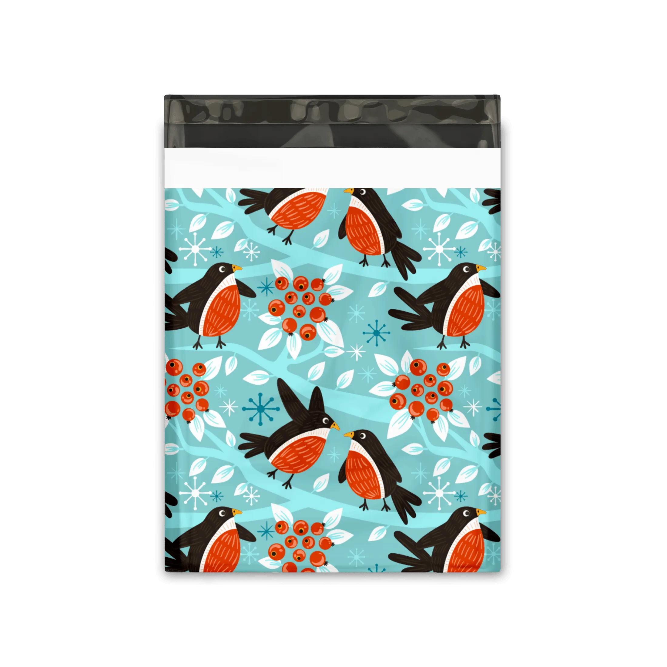 10x13 Birds & Berries Designer Poly Mailers Shipping Envelopes Premium Printed Bags