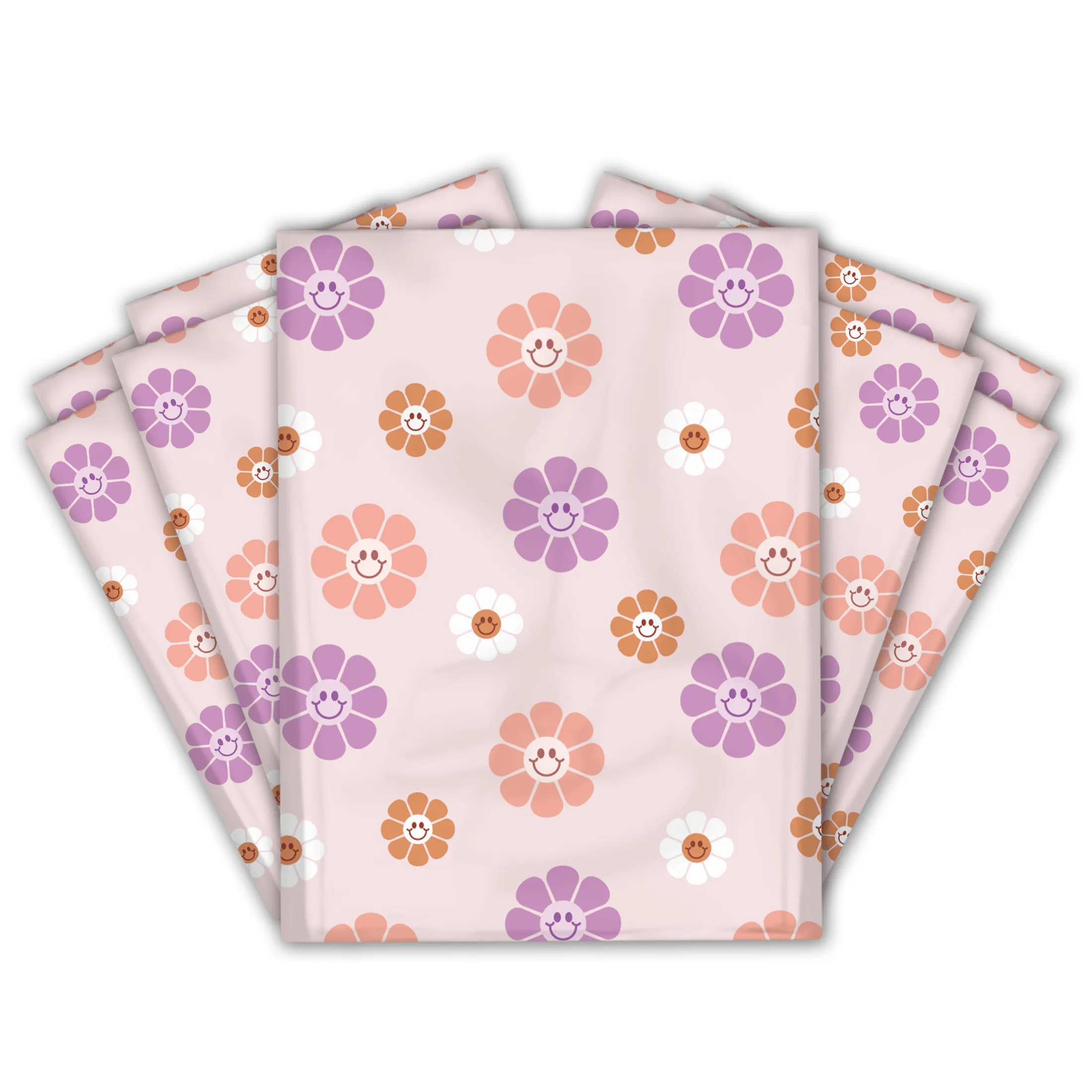 10x13 Groovy Flowers Designer Poly Mailers Shipping Envelopes Premium Printed Bags