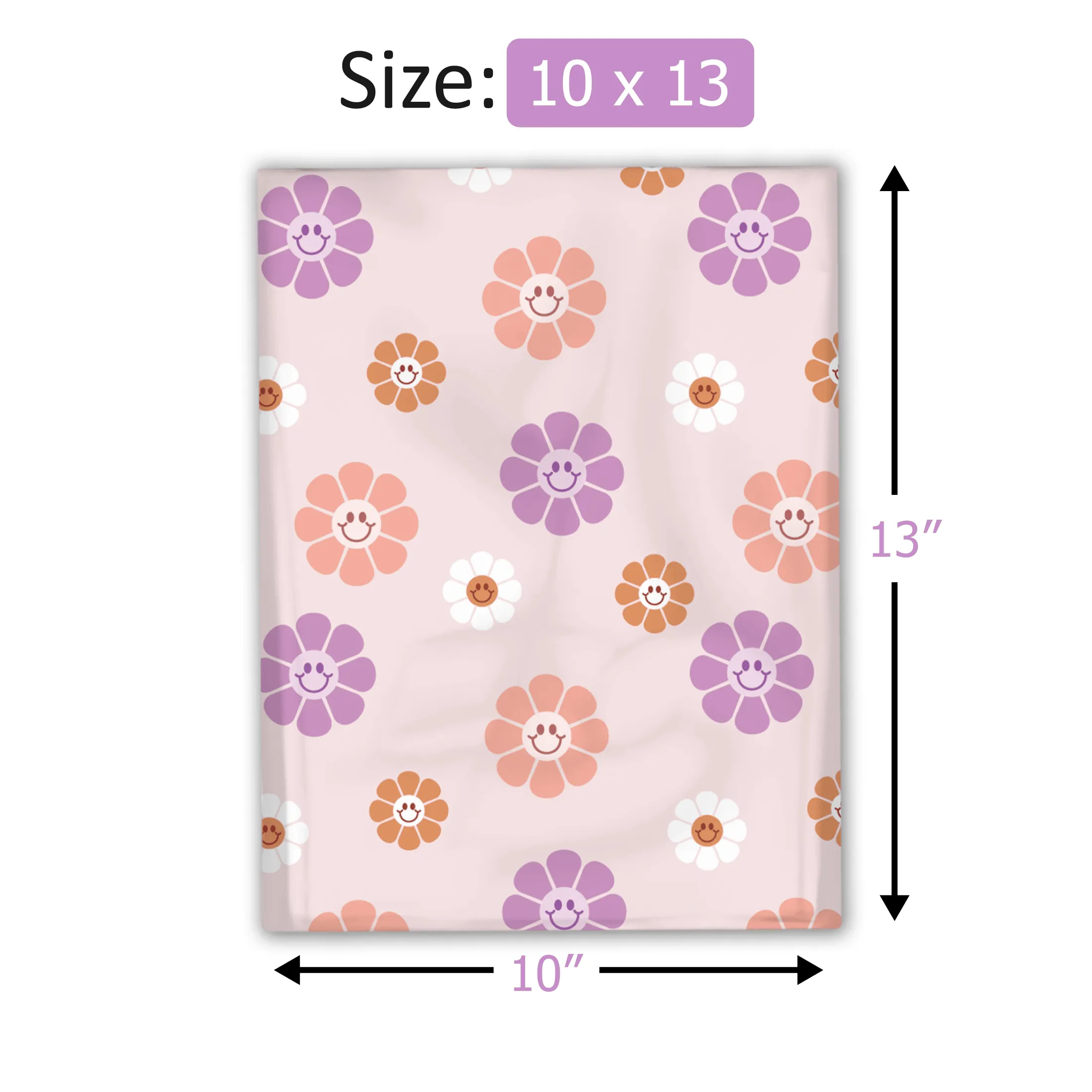 10x13 Groovy Flowers Designer Poly Mailers Shipping Envelopes Premium Printed Bags