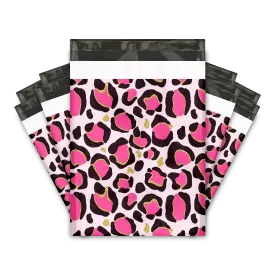 10x13 Pink Leopard Print Poly Mailers Shipping Envelopes Premium Printed Bags