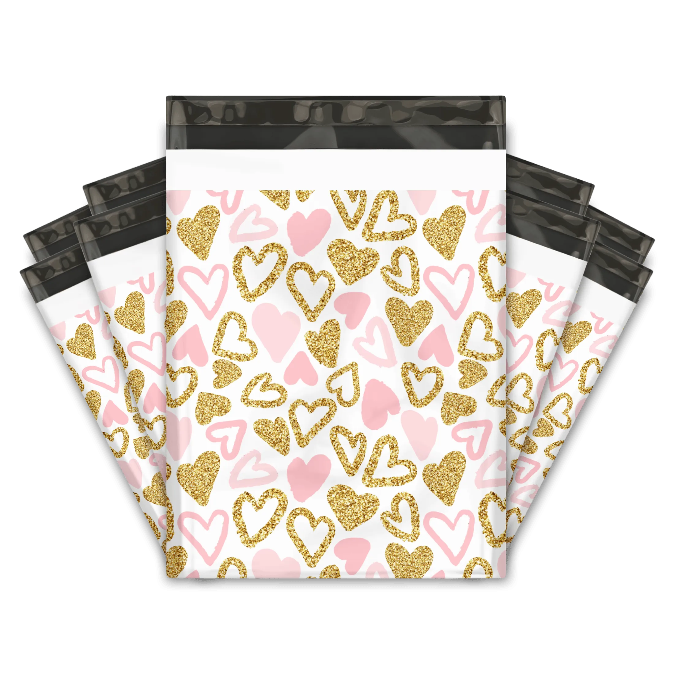 10x13 Valentine's Day Sample Pack Designer Poly Mailers Shipping Envelopes Premium Printed Bags