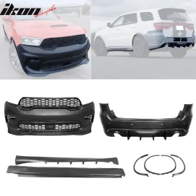 21-24 Dodge Durango Front Rear Bumper Cover Hellcat Style V2 Diffuser