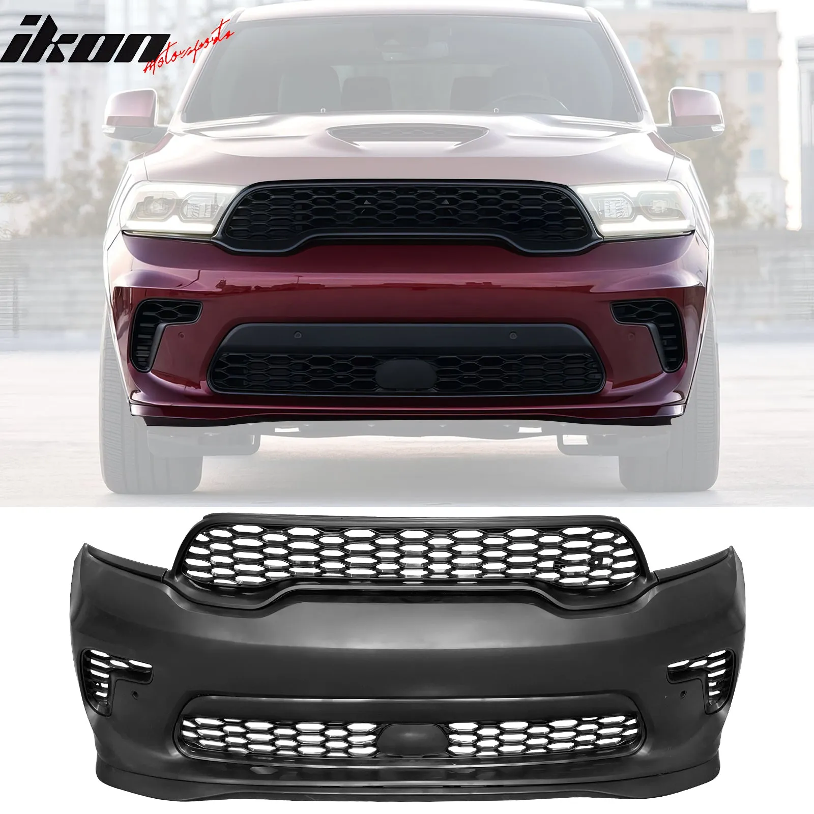 21-24 Dodge Durango Front Rear Bumper Cover Hellcat Style V2 Diffuser