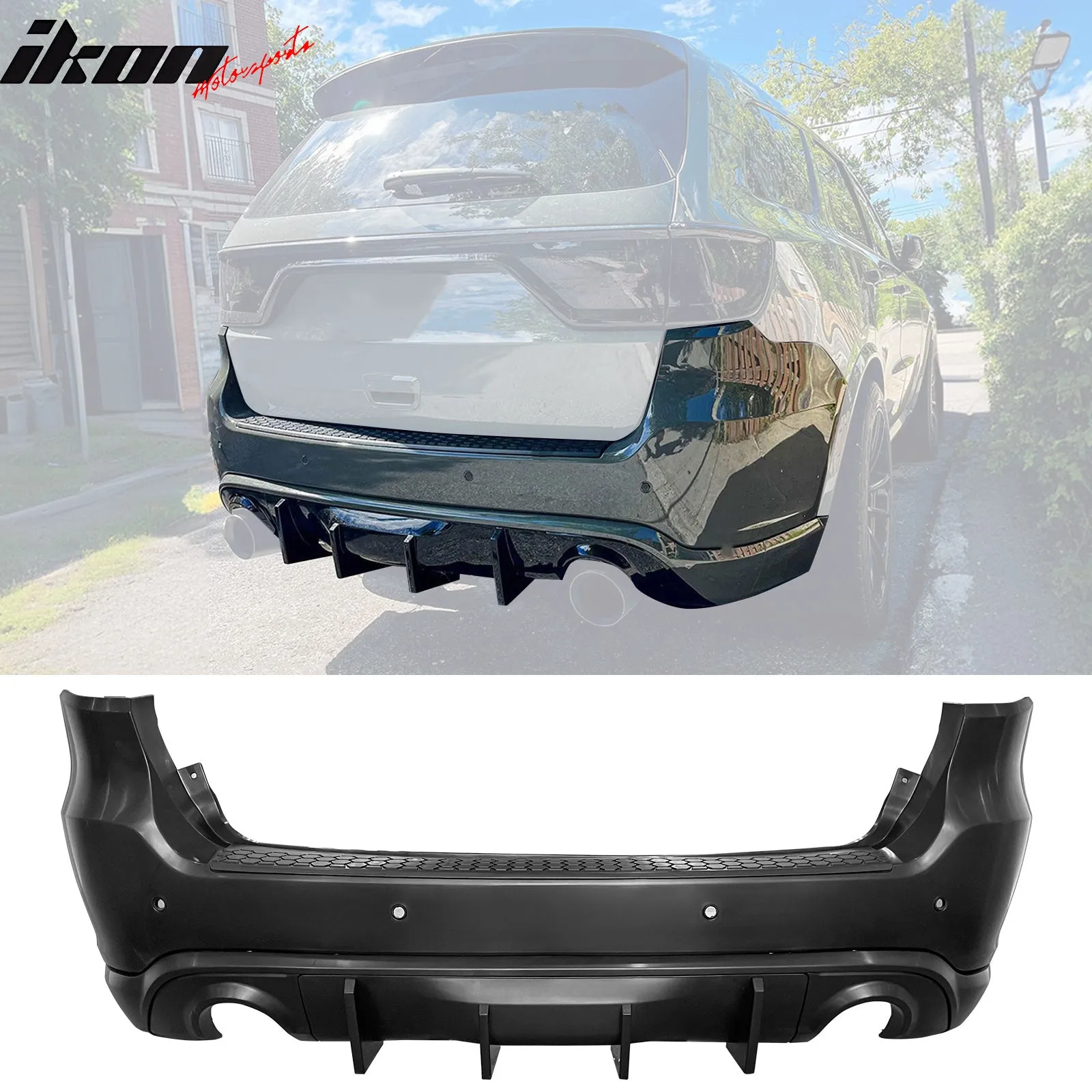 21-24 Dodge Durango Front Rear Bumper Cover Hellcat Style V2 Diffuser