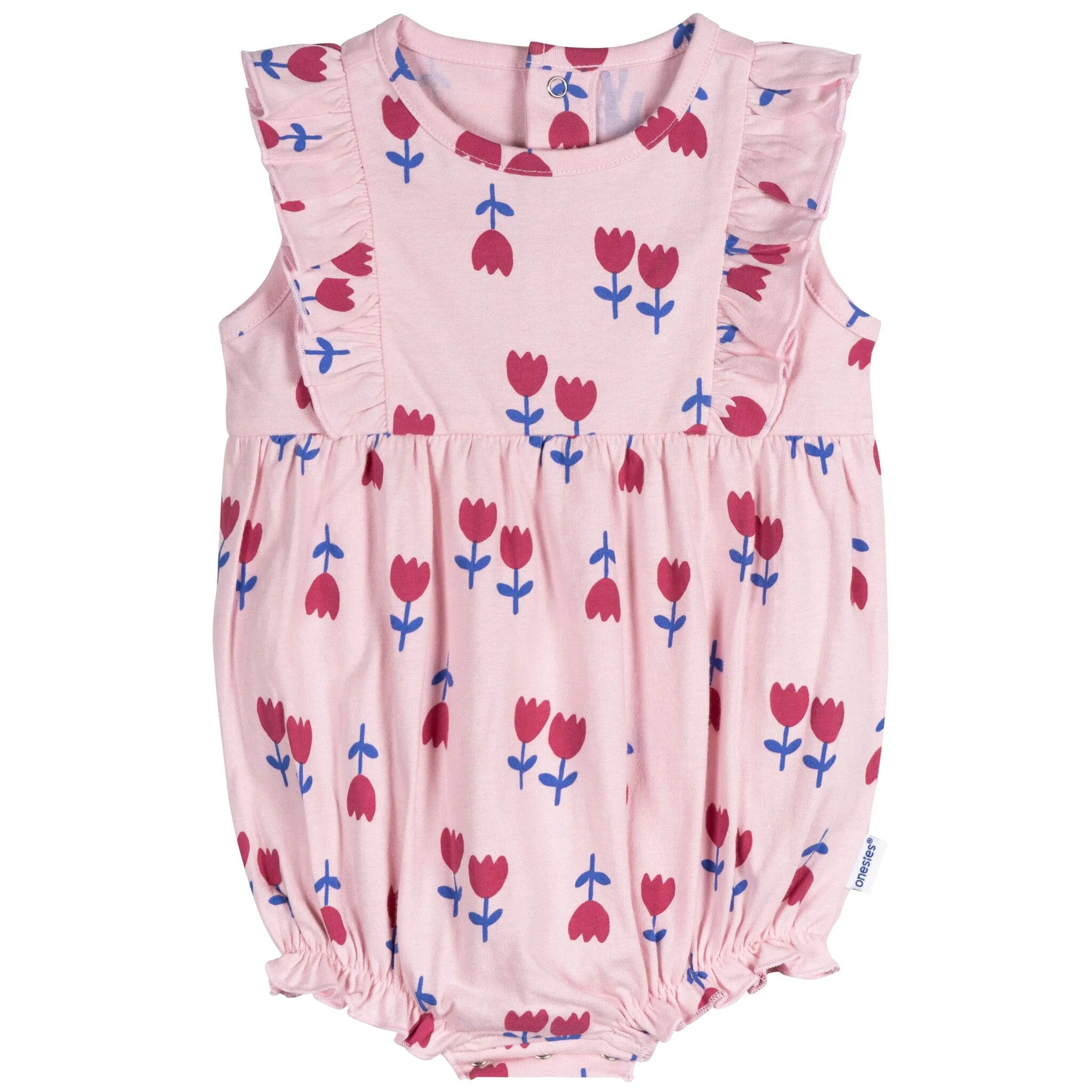 3-Pack Baby Girls Strawberries Rompers