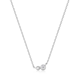 Ania Haie Silver Orb Sparkle Pendant Necklace