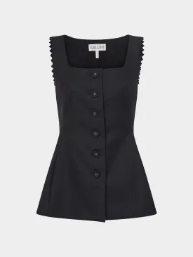 Bibba Sleeveless Jacket in Black