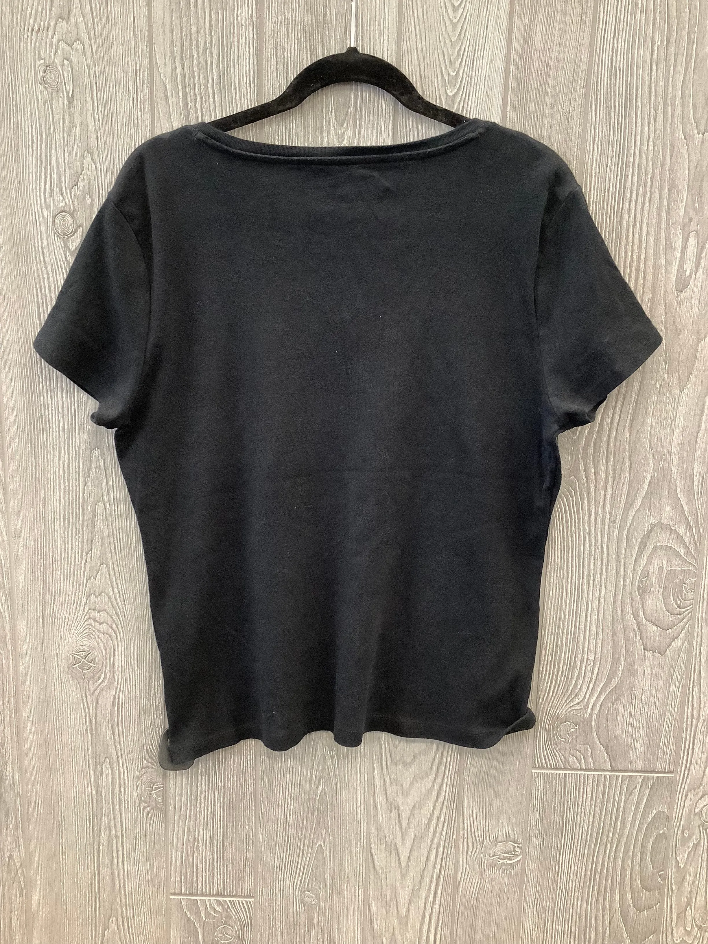 Black Top Short Sleeve Tommy Hilfiger, Size Xl