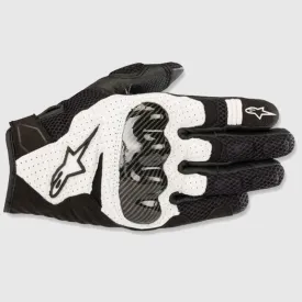 Buy Alpinestars SMX-1 Air v2 Motorbike Black/White Leather Gloves