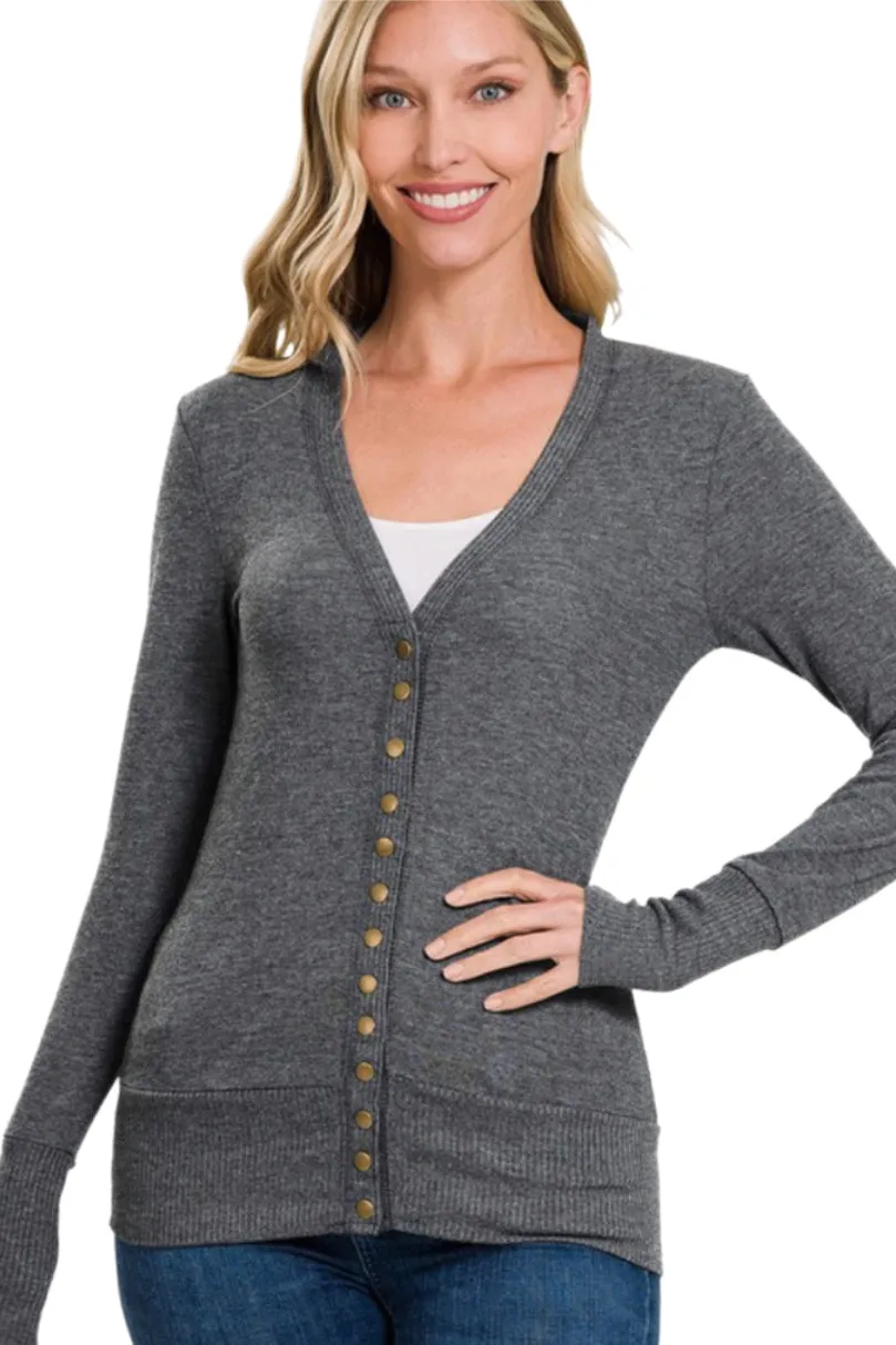 Cardigan 2039 in Charcoal