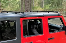 Exposed Racks 9605 Black No Drill Roof Rack For Hard Top Jeep Wrangler JK