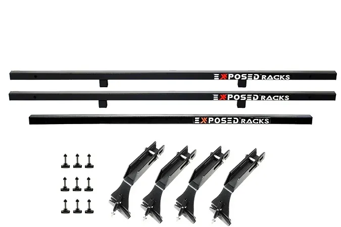 Exposed Racks 9607 Black No Drill Hard Top Roof Rack For Jeep Wrangler JKU