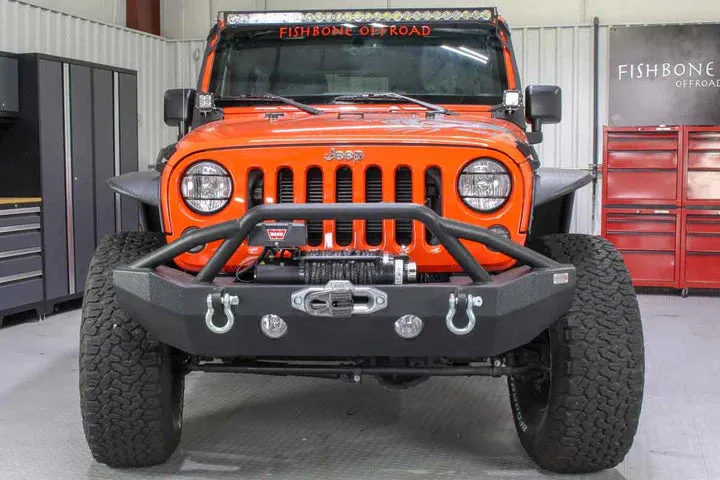 Fishbone Front Full Width Winch Bumper for Jeep Wrangler JK