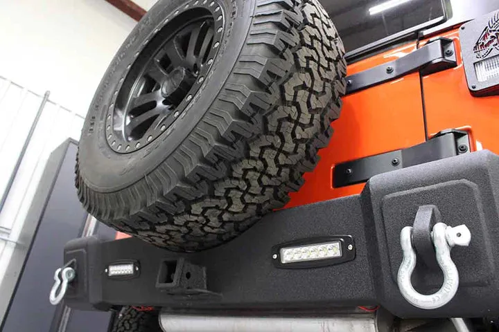 Fishbone Offroad Rear Bumper With LED For Jeep Wrangler JK 07-18