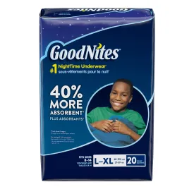 GoodNites Bedtime Bedwetting Underwear for Boys, L-XL, 20 Ct. (Packaging May Vary) - MANUFACTURER DISCONTINUED