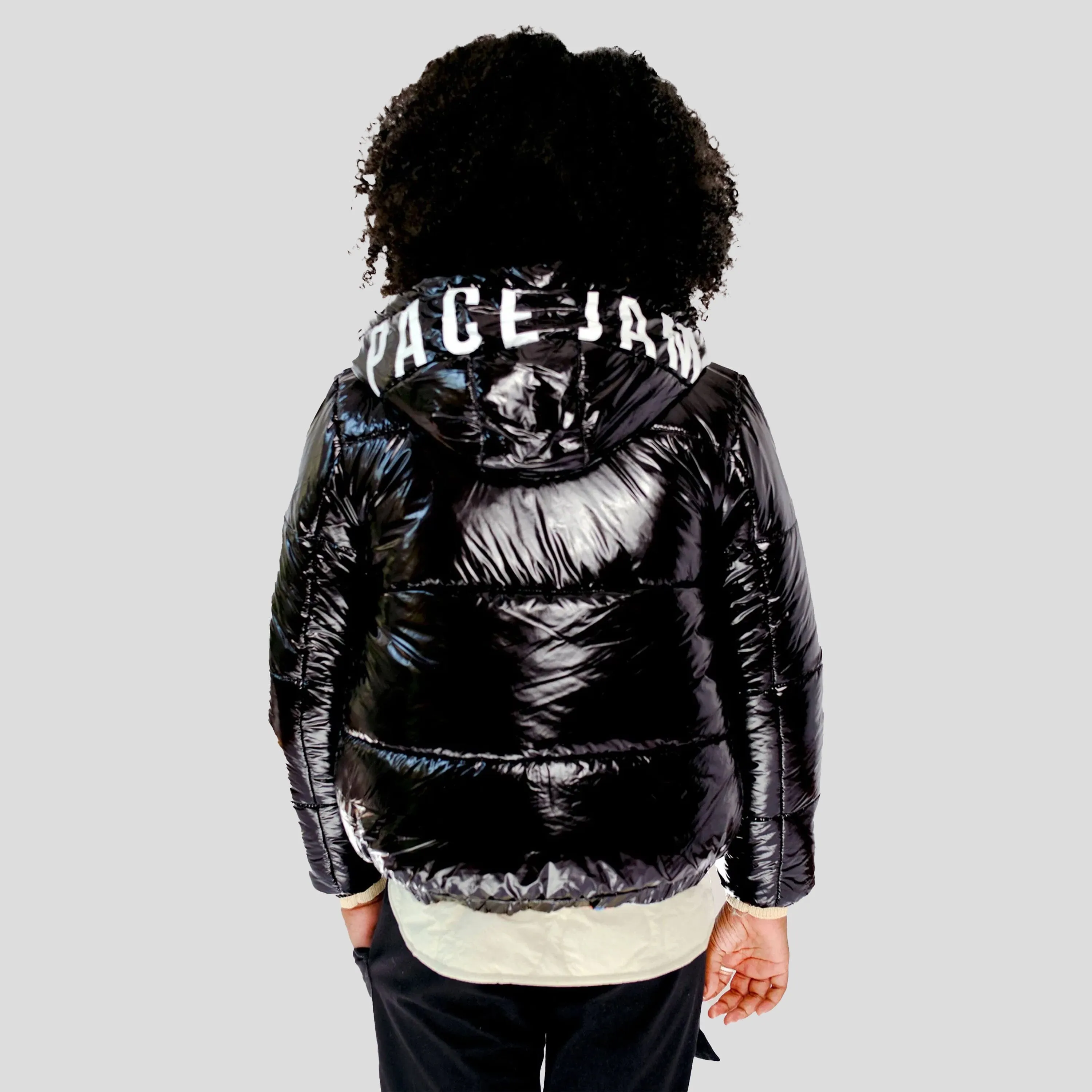 Members Only Girl's Cire Puffer with Mash Print Lining Jacket