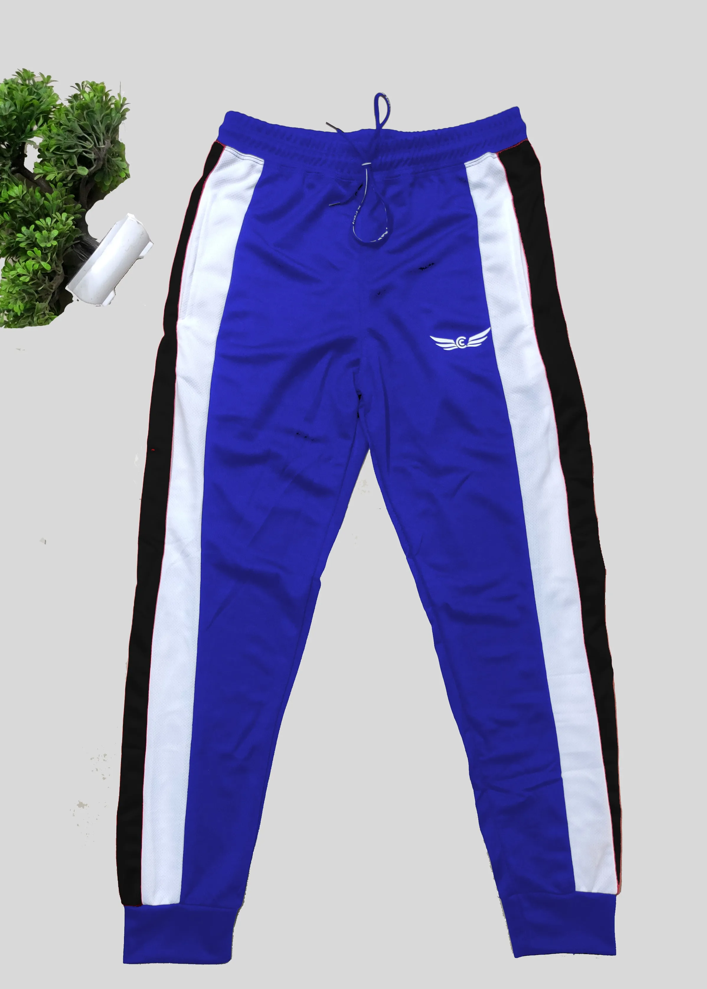 Men Colorblock Blue Joggers (Pack of 1)