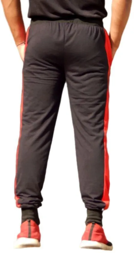 Men Colorblock Red/Black Joggers (Pack of 1)