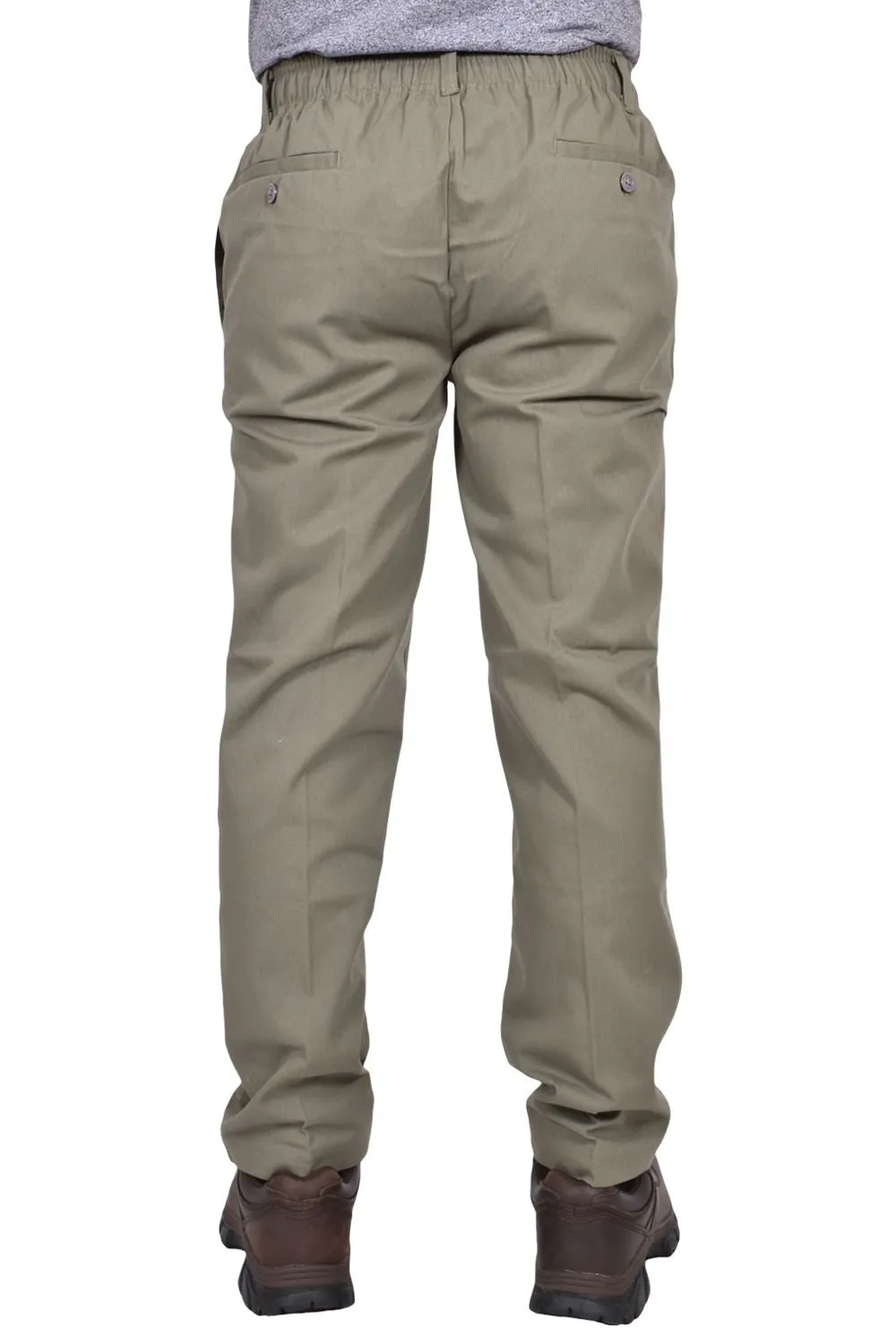 Men Elasticated Waist Work Casual Rugby Trouser - Olive