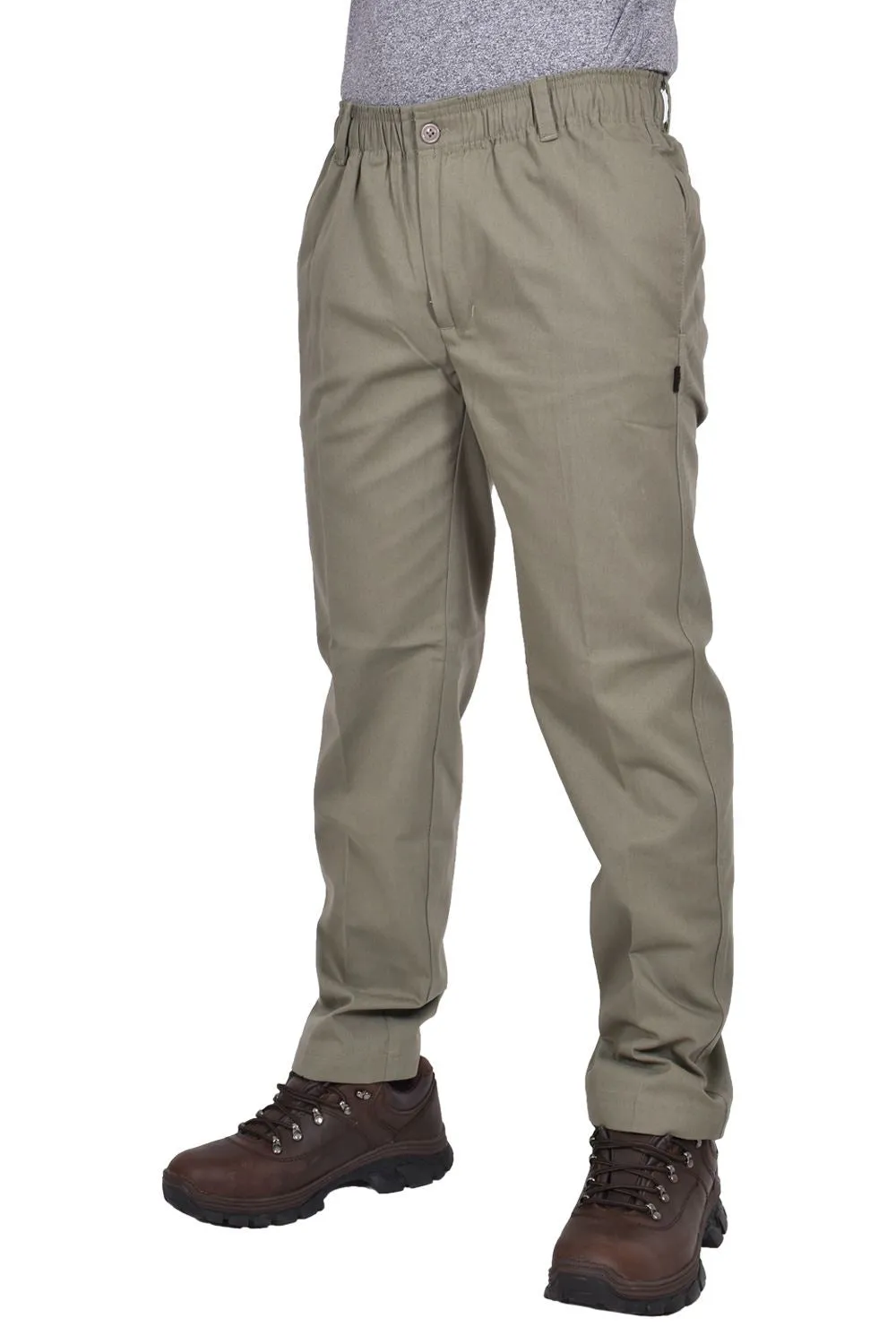 Men Elasticated Waist Work Casual Rugby Trouser - Olive