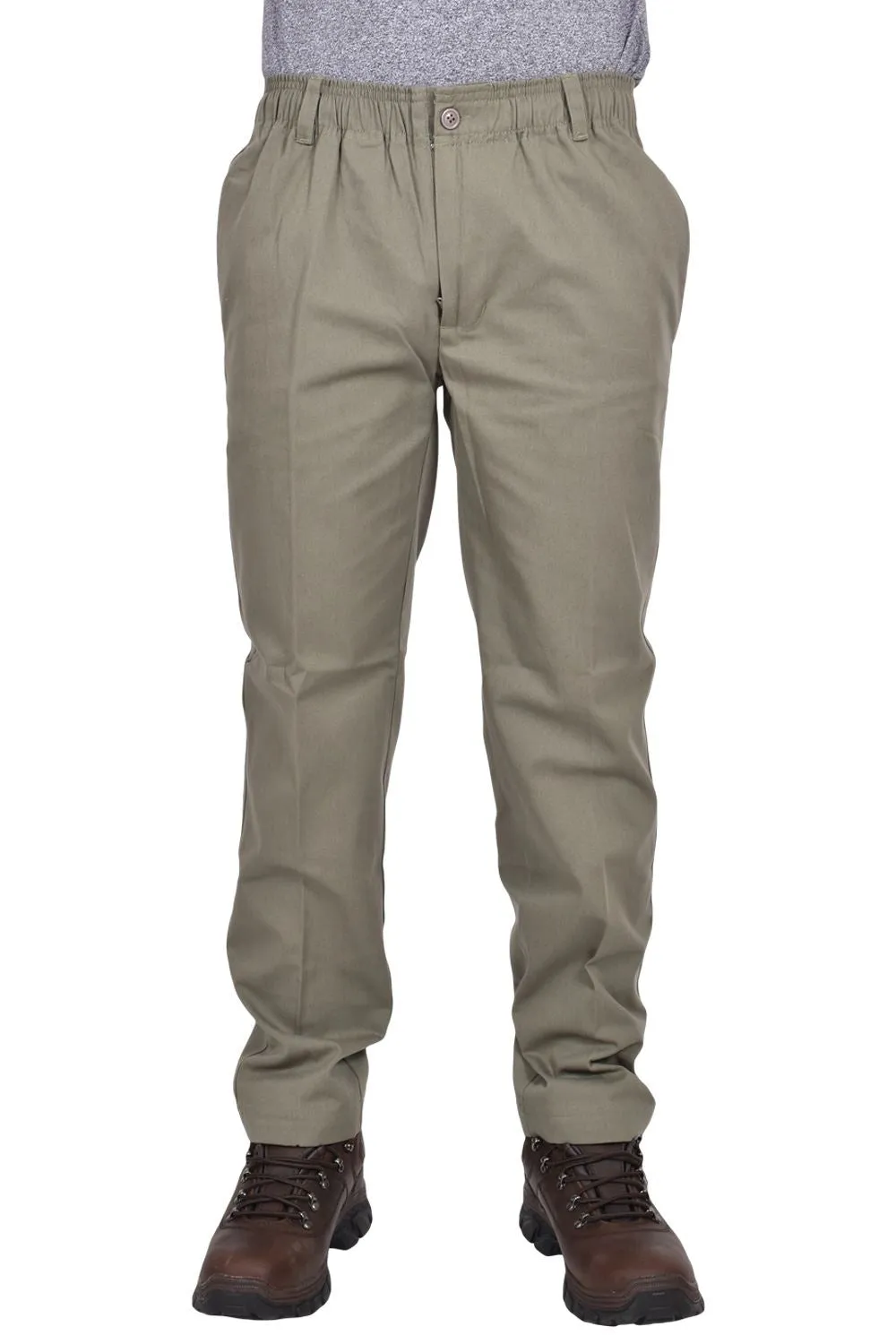 Men Elasticated Waist Work Casual Rugby Trouser - Olive