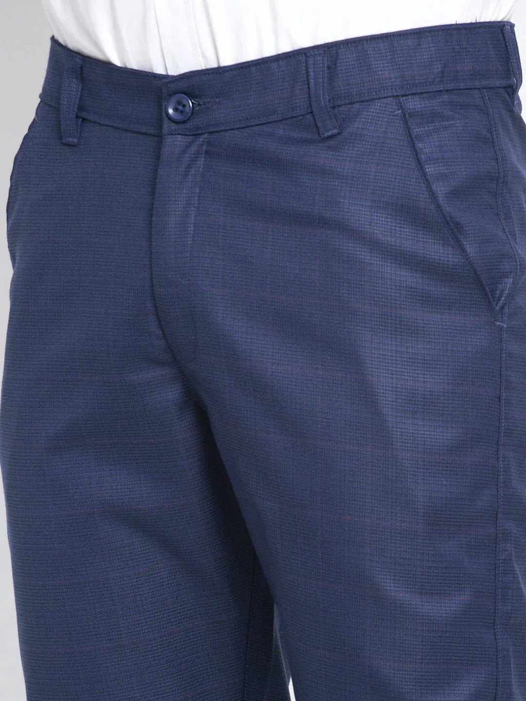 Men'S Blue Formal Trousers