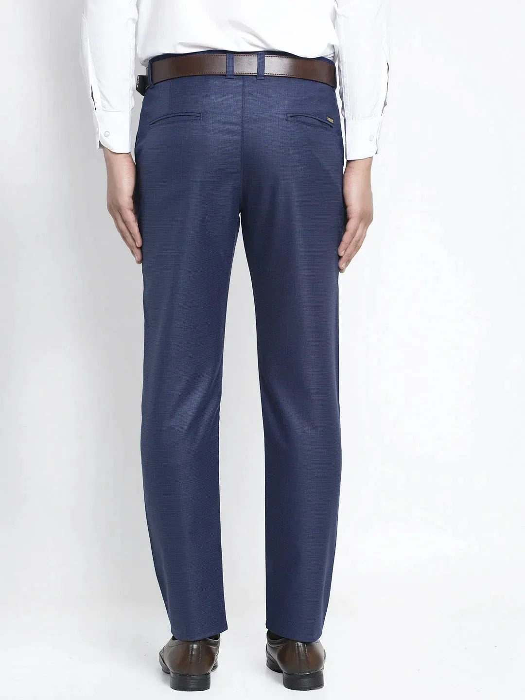 Men'S Blue Formal Trousers