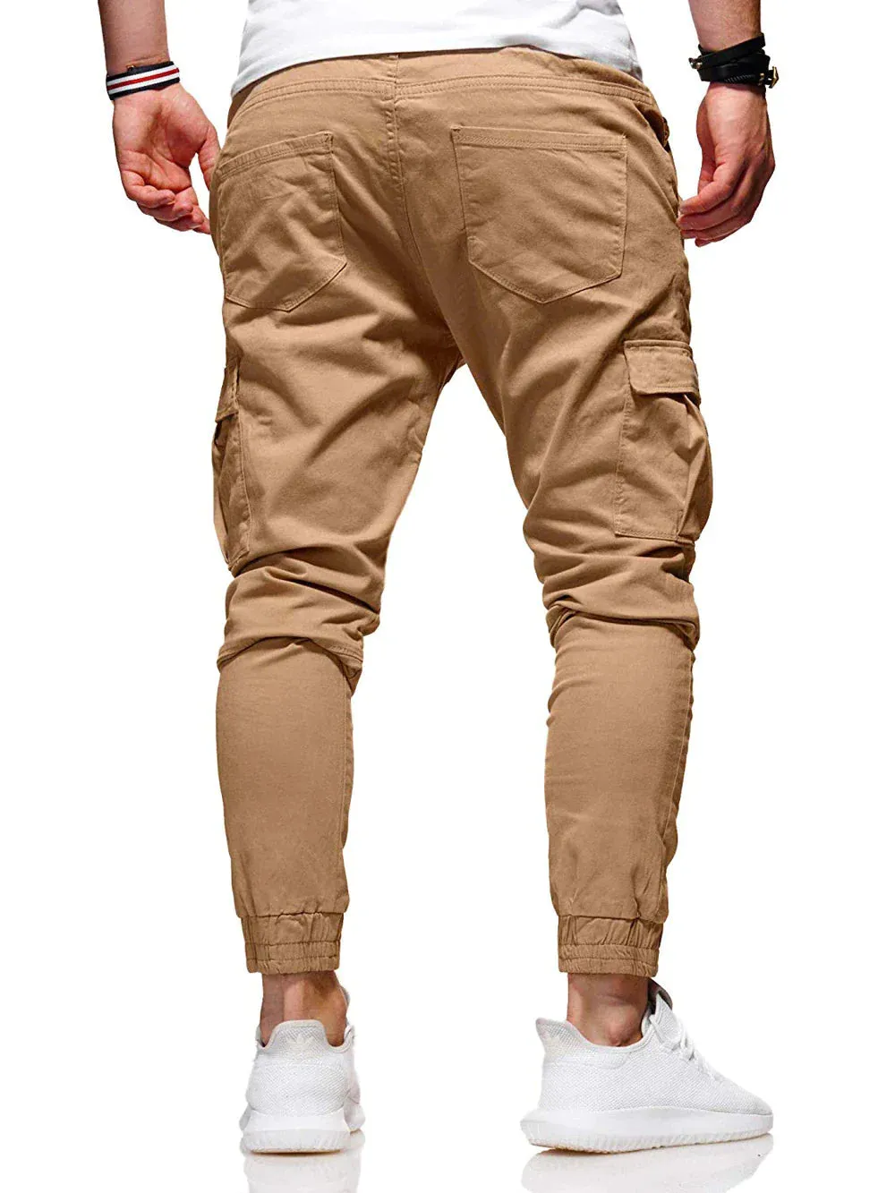 Men'S Casual Joggers Pants Sweatpants Cargo Combat Loose Sport Workout Trousers