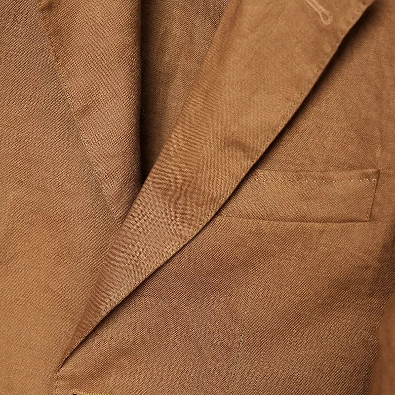 Men's Linen Blazer Single Breasted