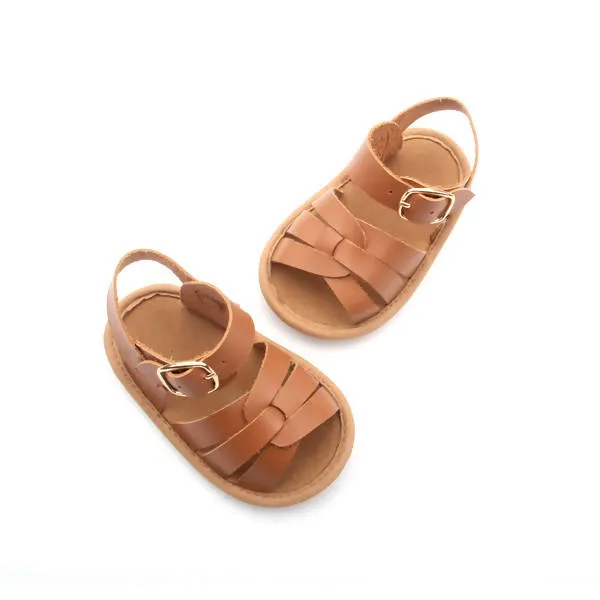 Neonjacc Infant Crib Baby Sandals Leather Shoes