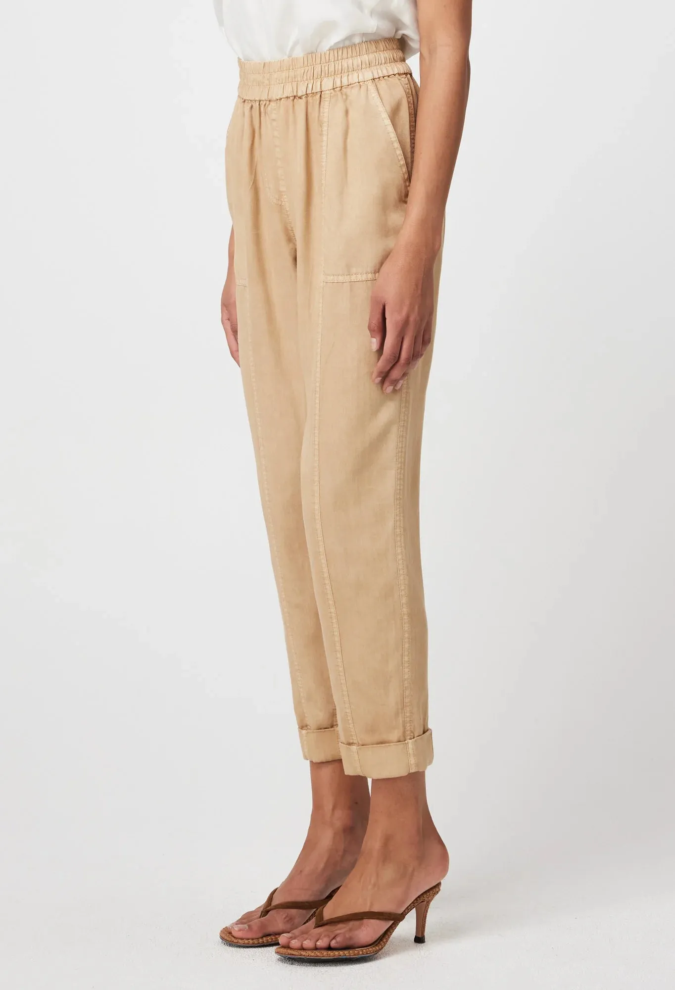 ONCE WAS TIERRA TENCEL TWILL JOGGER IN SAND