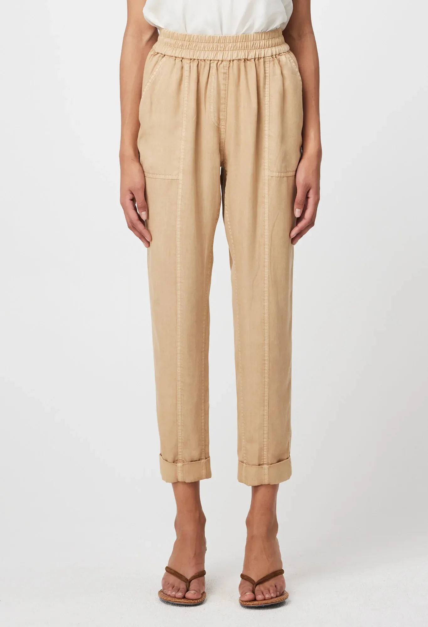 ONCE WAS TIERRA TENCEL TWILL JOGGER IN SAND