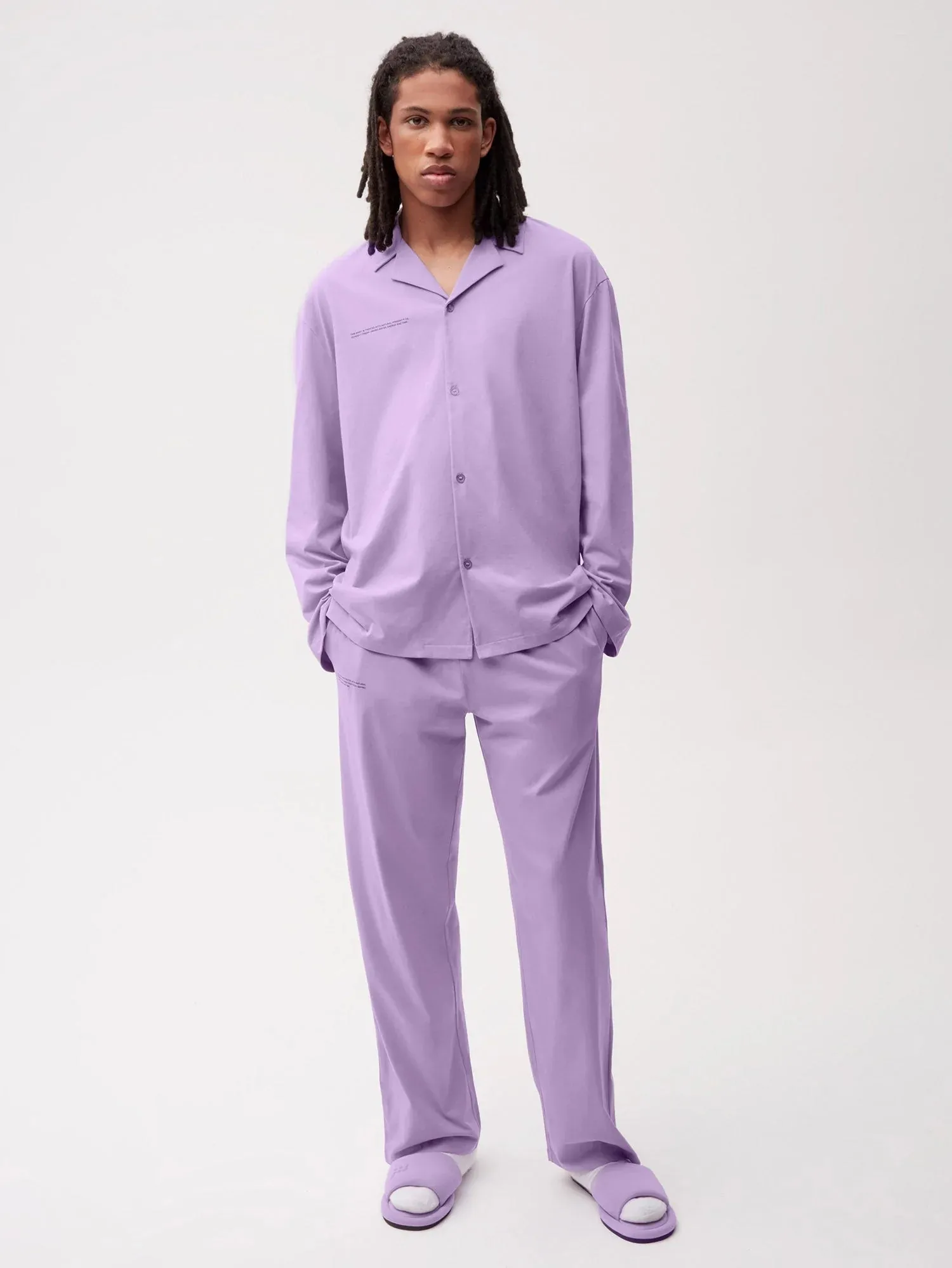 Organic Cotton Loungewear Track Pants—orchid purple