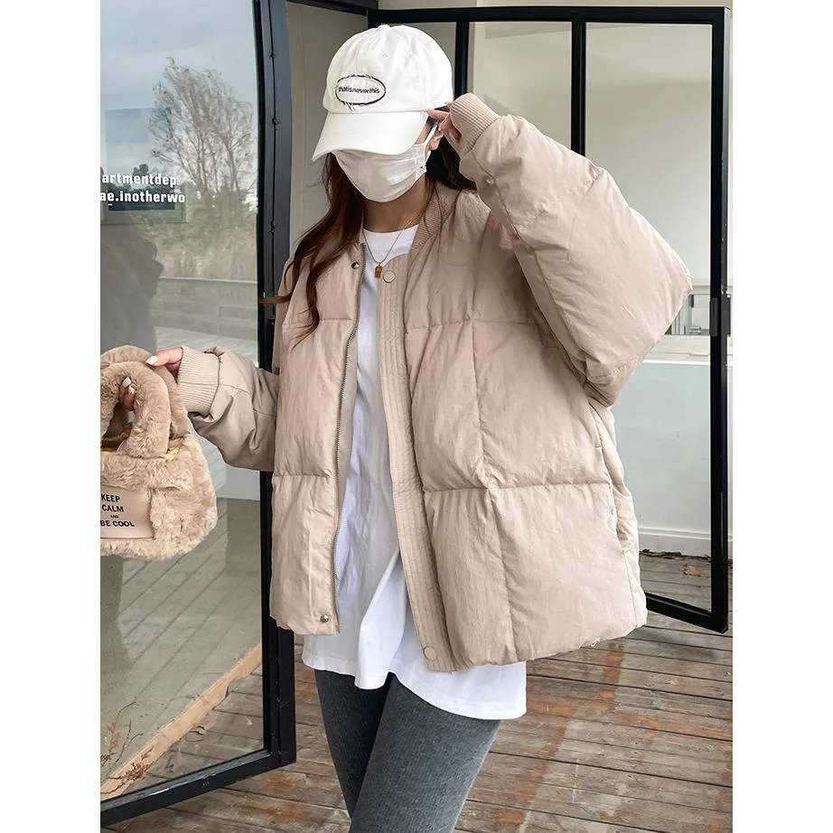 Petite Cropped Cotton Puffer Jacket