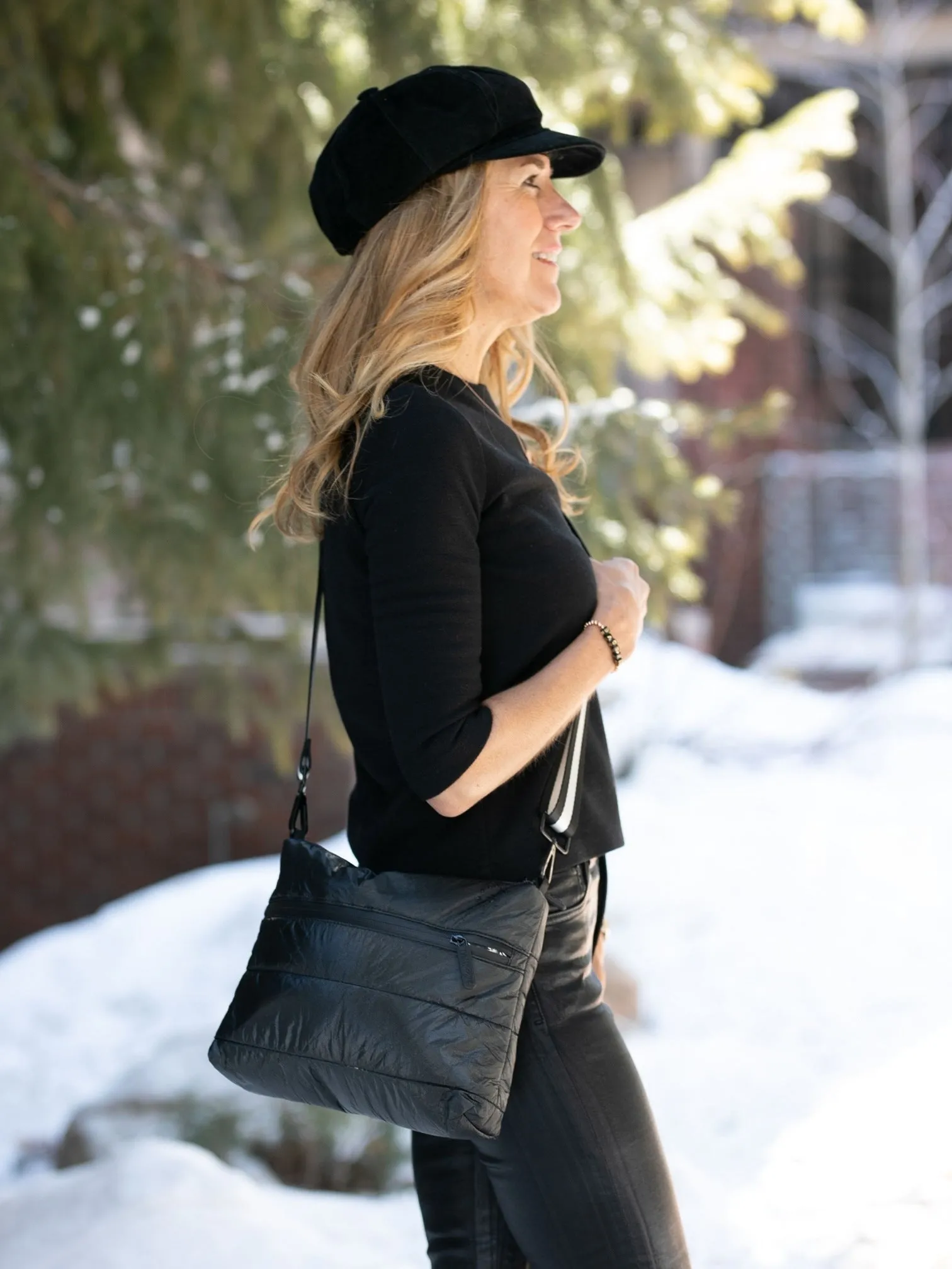 Puffer Purse in Shimmer Black