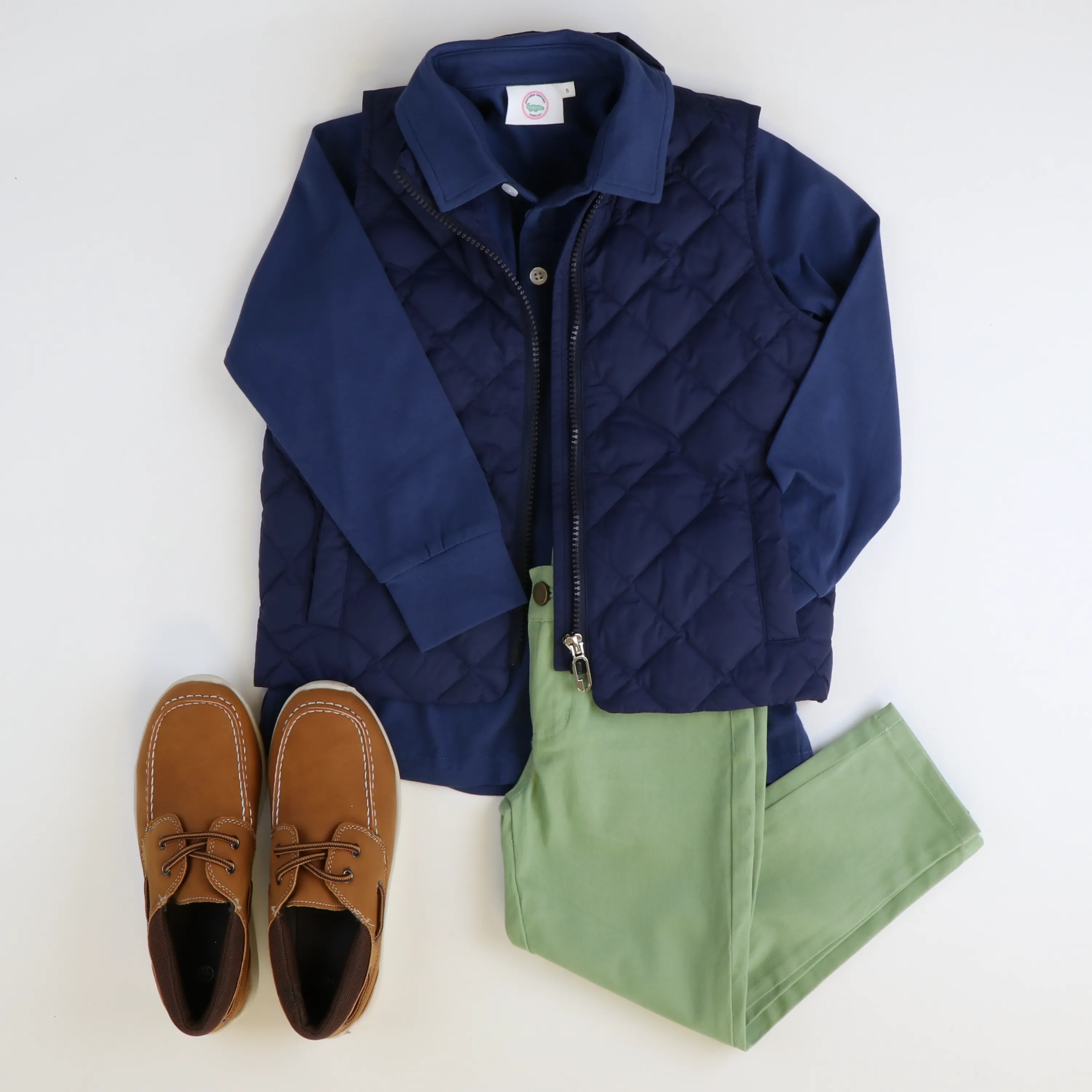 Quilted Vest - Navy