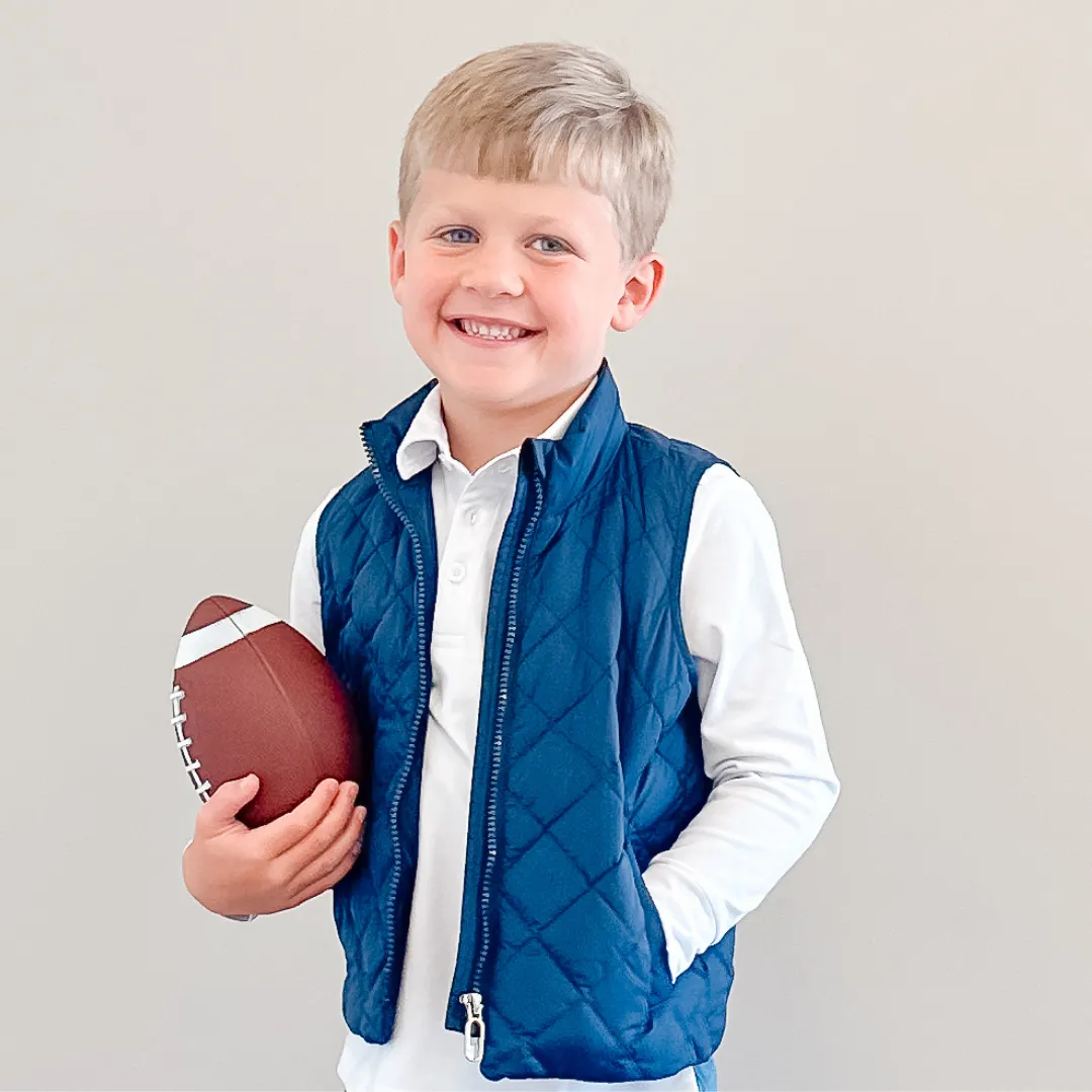 Quilted Vest - Navy