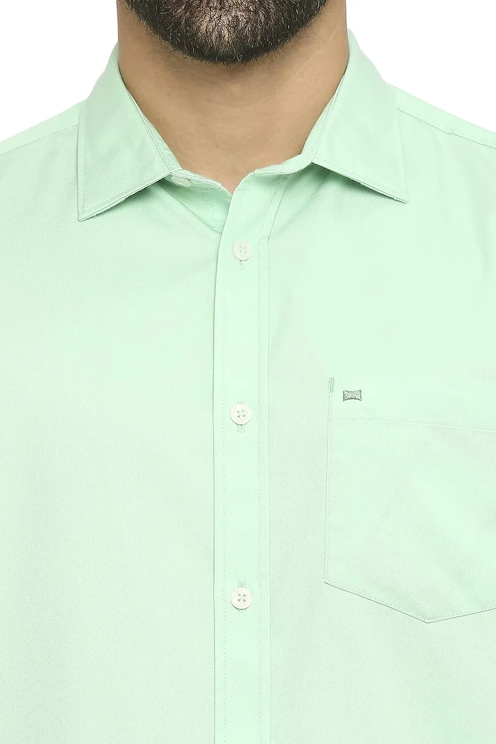 Slim Fit Cotton Polyester Cavalary Twill Halfsleeves Shirt