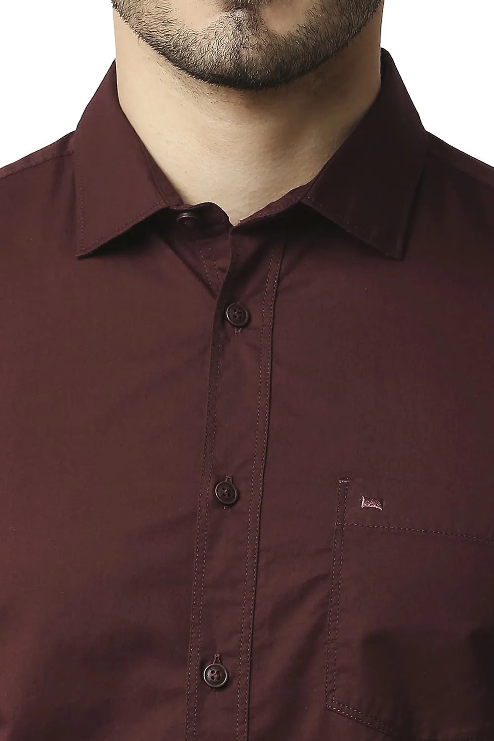 Slim Fit Twill Halfsleeves Shirt