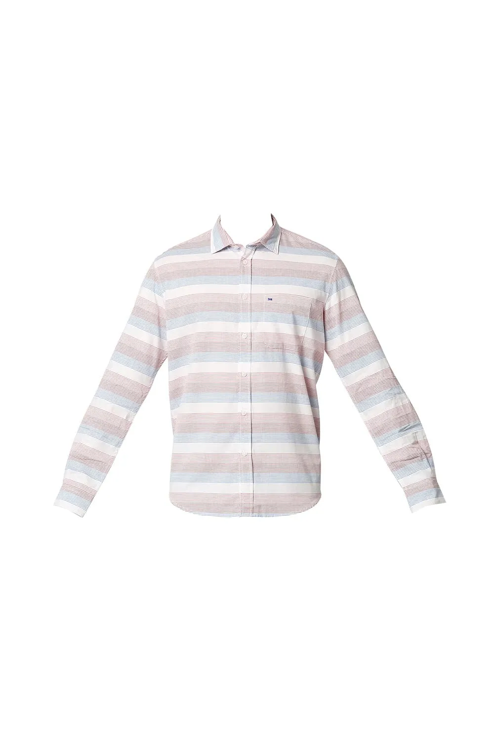 Slim Fit Twill Weft Stripe Shirt