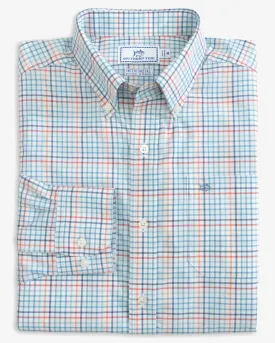 Southern Tide Men's Intercoastal Morada Plaid Sport Shirt / Classic White