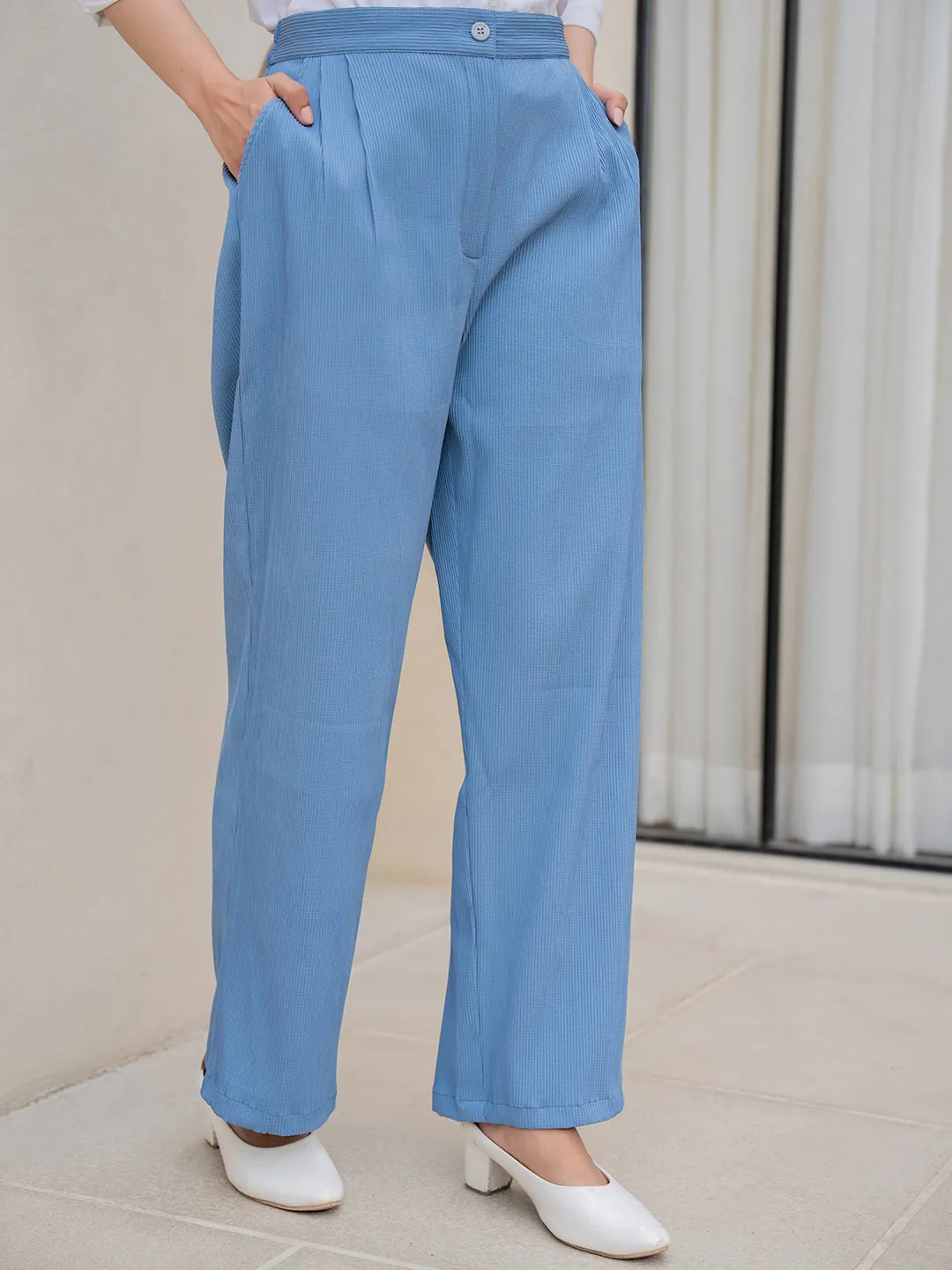 Star Line Blue Formal Pants