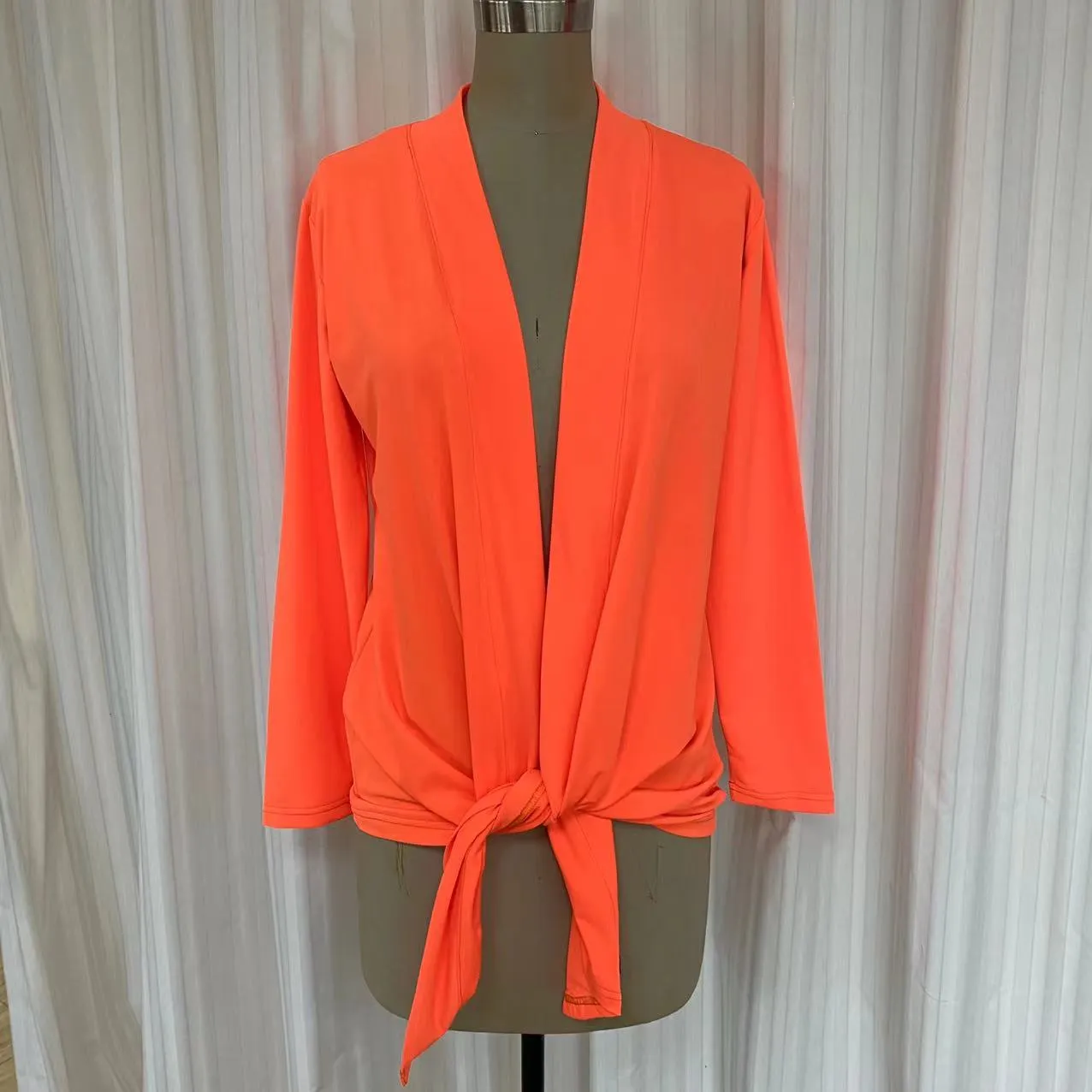 Swimsuit - Cardigan wrap around Car2202S - Fluo orange