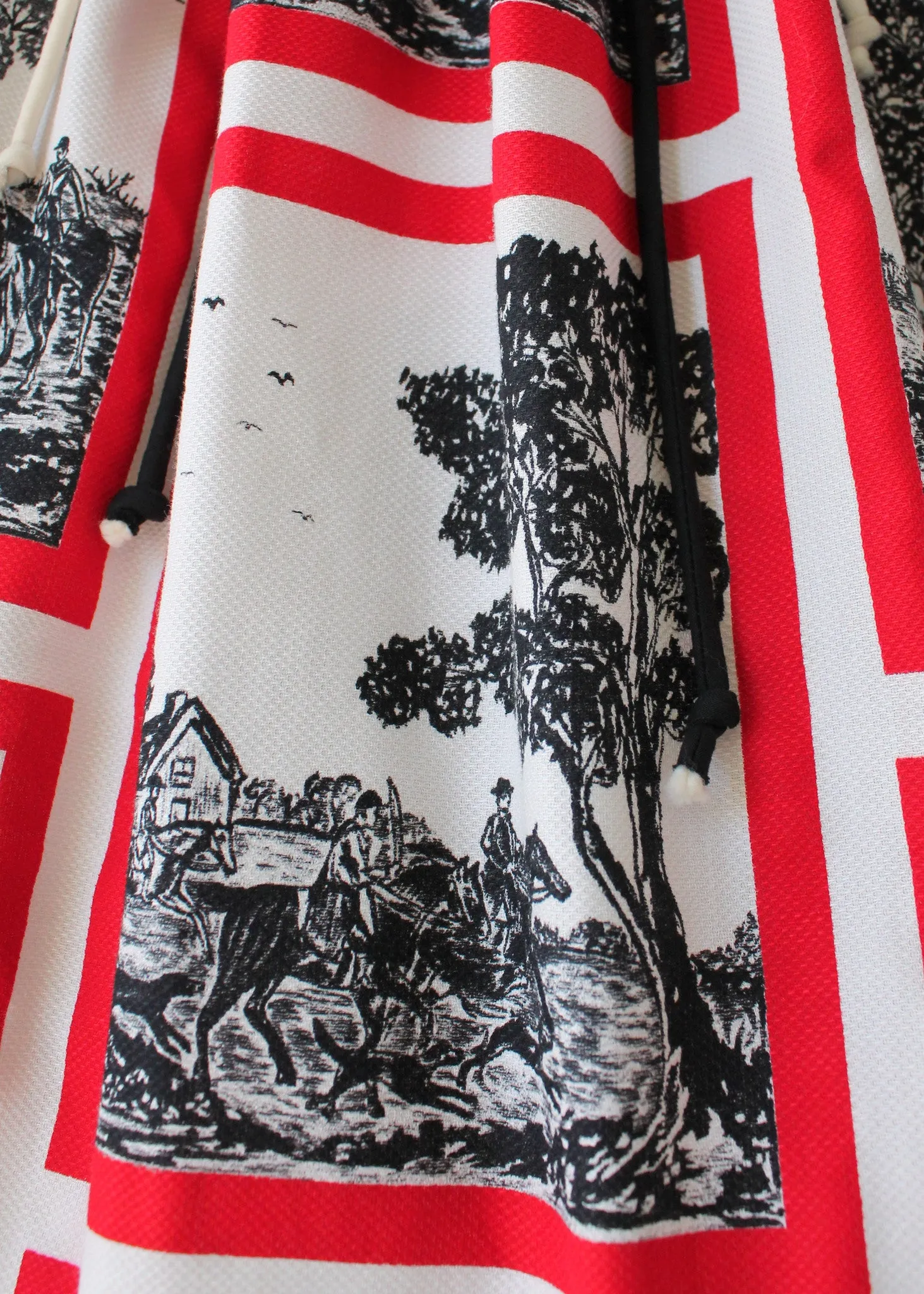 Vintage 1950s On the Hunt Novelty Print Sundress