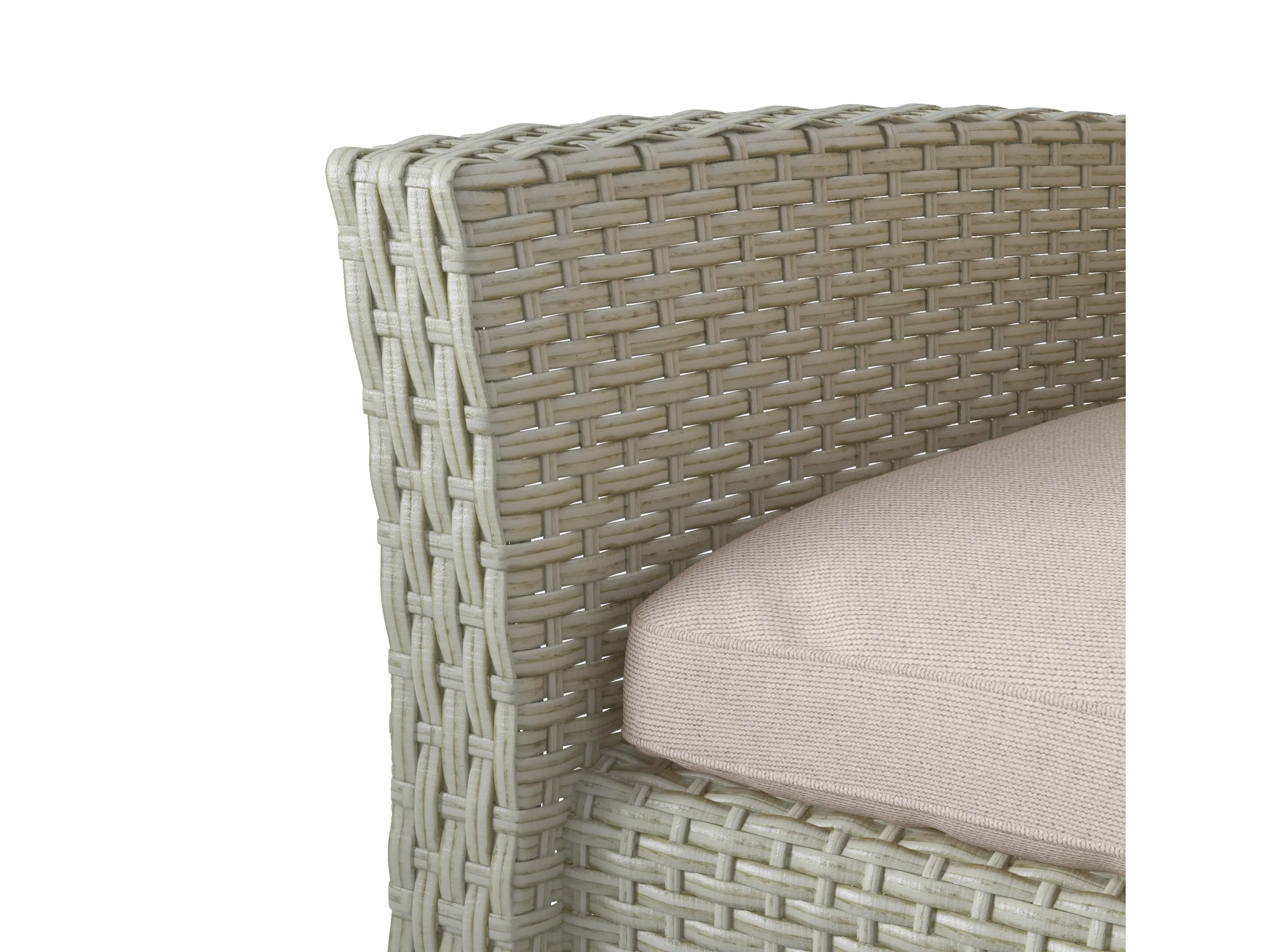 Warm White 4 Piece Wicker Patio Set